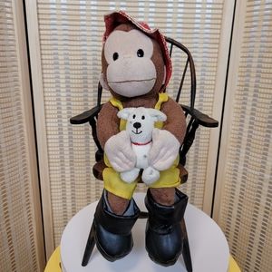 Vintage Curious George Fireman plush